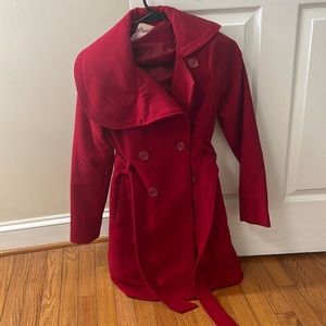 Candies Red Pea Coat